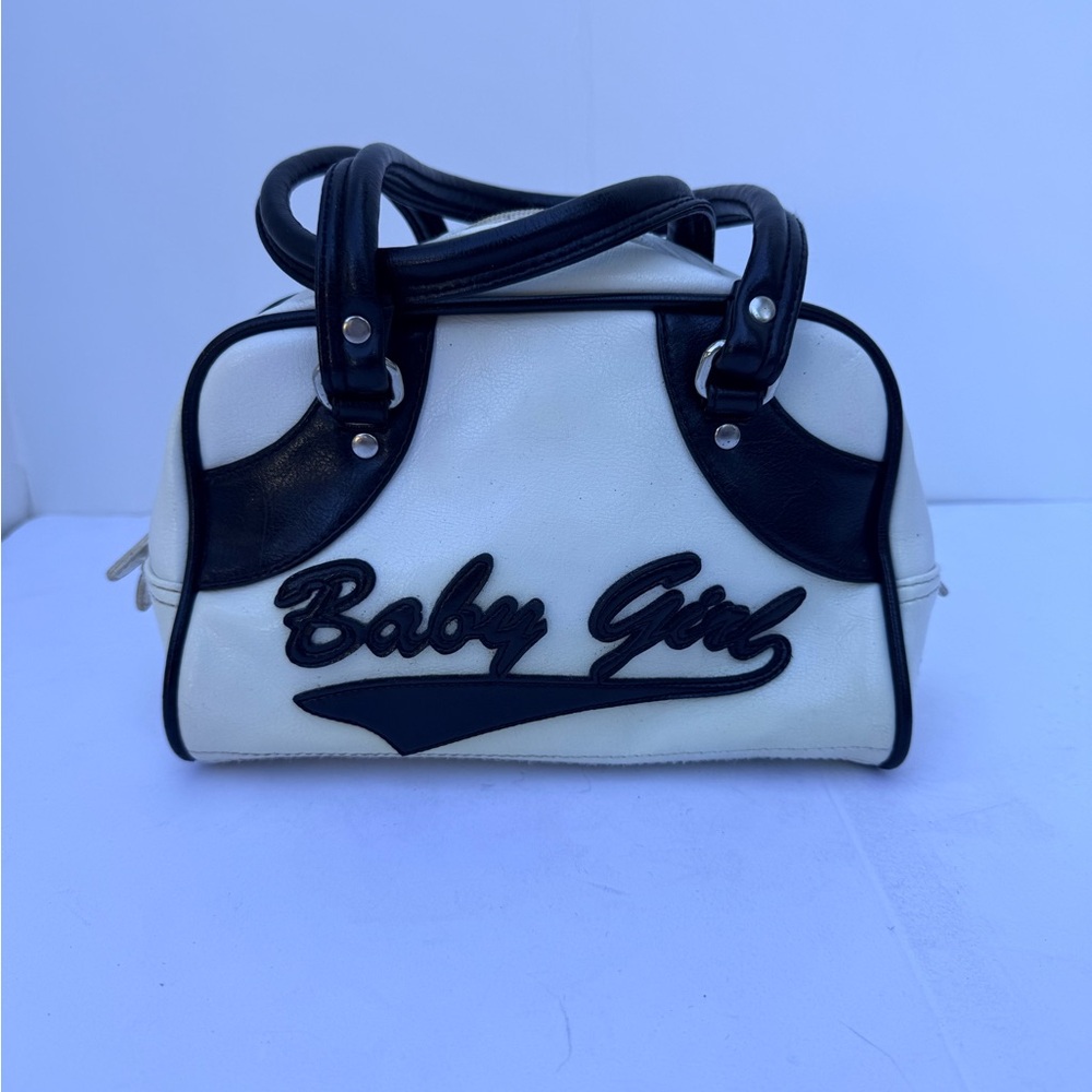 Baby Girl White and Black Handbag